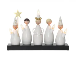 LUCIA CHOIR Träljusstake 33cm Vit