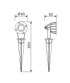 LUMINUS Allroundspot 10cm 12V Svart IP65