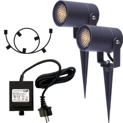 LUNA START Allroundspot 15cm 2-Pack 12V Grå IP65