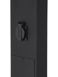 LUTON Stolpbelysning IP44 100cm Svart
