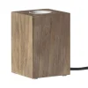 LYS Lampfot E27 10cm Brun