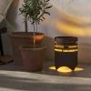 MARRON Solcellslykta/USB 25cm Brun