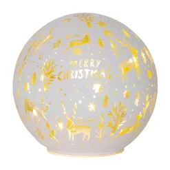 MERRYX-MAS Glasdekoration Batteri 15cm Vit