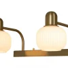 MESSINA Skåp/Bänkbelysning Bad 33cm Matt Mässing/Opalvit IP44