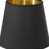 MIA METALLINSIDA Lampskärm 14/10cm Svart/Guld