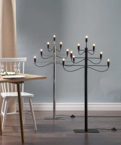 MILANO Golvljusstake Metall 116cm Krom