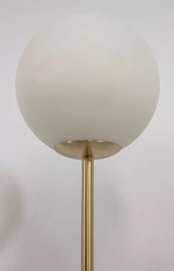 MOLEKYL Golvlampa 130cm Matt Mässing/Opalvit