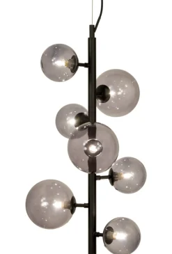 MOLEKYL Taklampa Lodrät 7L 38cm Svart/Rökgrå