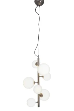 MOLEKYL Taklampa Lodrät 7L 38cm Tenn/Vit