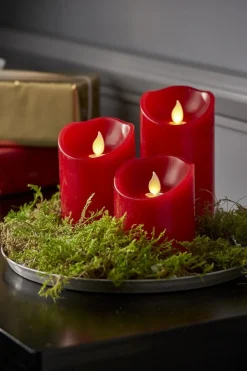 M-TWINKLE LED-Blockljus 15cm Röd