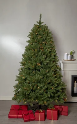 NARVIK Julgran 210cm 300LED Extra varmvit/Grön IP44