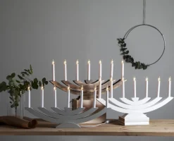 NAVIDA Ljusstake 7L 60cm Vit