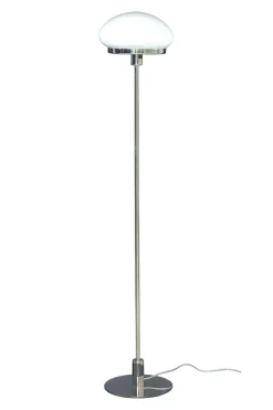 NEW AUGUST Golvlampa 140cm Krom/Opalvit