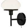NEW AUGUST Vägglampa 25cm Svart/Vit