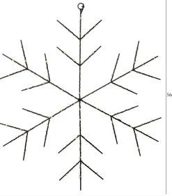 NIVA Hängande dekoration 56cm Svart