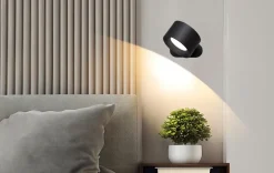 NO CABLE Vägglampa USB-Laddbar 9,5cm Svart