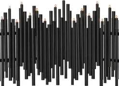 NOTE Ljusstake 16L 35cm Svart