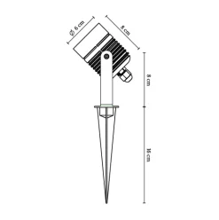 NOVA Appstyrd 6cm 12V Svart IP65