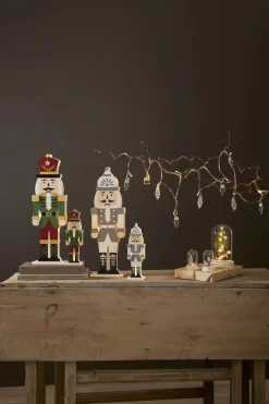 NUTCRACKER Bordsdekoration Batteri 25cm Grön/Röd