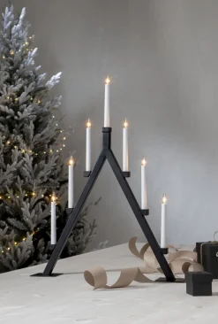 OLIVER Ljusstake 7L 75cm Svart