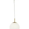 OPAL Takpendel 30cm Matt Mässing/Opalvit