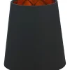 ORIVA Lampskärm Bomull 17cm Svart/Guld