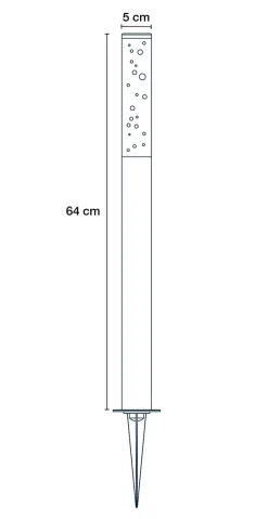 POLLUX Pollare 64cm 12V Svart IP44