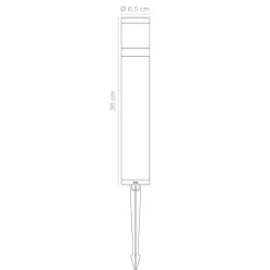 POLLY Pollare 38cm 12V Antracitgrå IP65