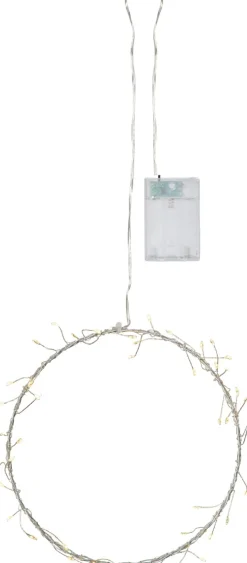 POPPY Hängande dekoration Batteri 20cm Silver