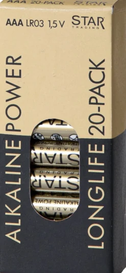 POWER ALKALINE 20-Pack LR03 (AAA) 1,5V Batteri