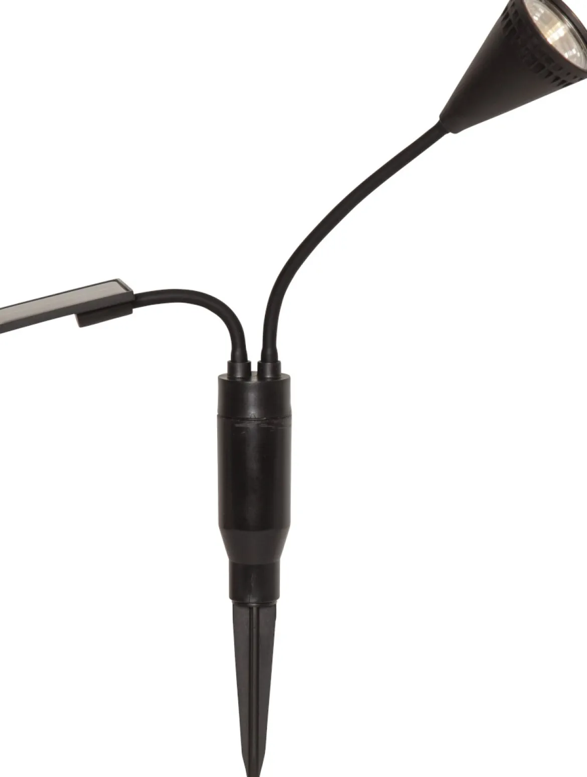 POWERSPOT Solcells-spotlight 34cm Svart Varmvit IP44