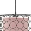 RING Taklampa 30cm Svart/Klar Rosa