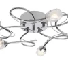 ROSE Plafond 53cm Krom/Frostat glas