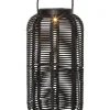 RUNDA Solcellslykta 30cm Svart