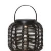 RUNDA Solcellslykta 15cm Svart