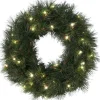 RUSSIAN PINE Krans 50cm 30LED IP44 Grön
