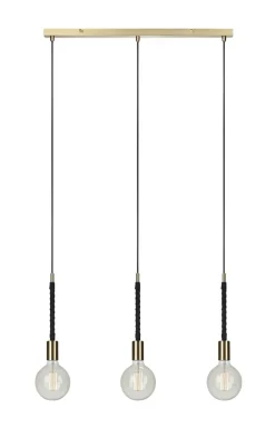 SADDLE Taklampa 3L 68cm Mässing/Svart