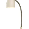 SANDNES Sänglampa 48cm Vit/Krom