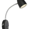 SANDNES Vägglampa 24cm Svart/Krom