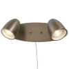 SANDNES Vägglampa Dubbel 32cm Tenn