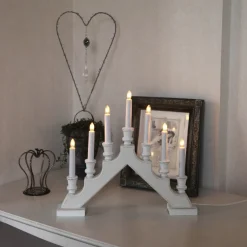 SARA Träljusstake 43cm Vit