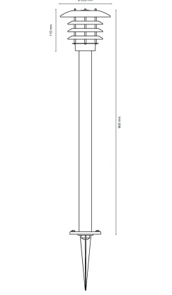 SATURNUS Pollare 90cm 12V Rostfritt stål IP65