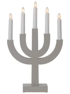 SELMA Träljusstake 25cm Elefantgrå