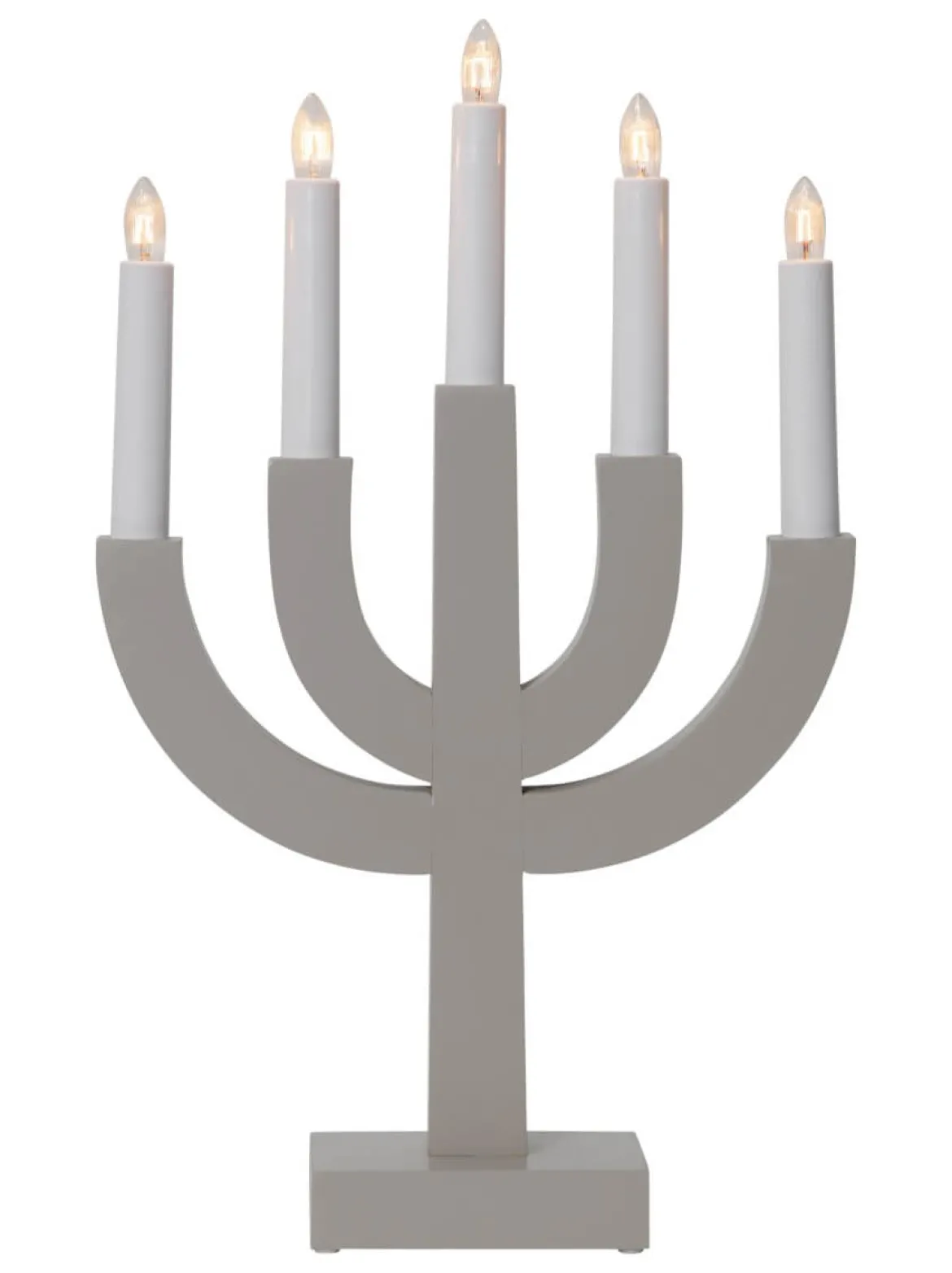 SELMA Träljusstake 25cm Elefantgrå