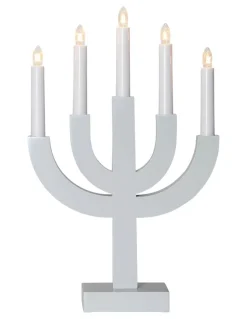 SELMA Träljusstake 25cm Grå