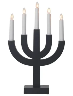 SELMA Träljusstake 25cm Grafitgrå