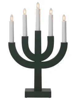 SELMA Träljusstake 25cm Grön
