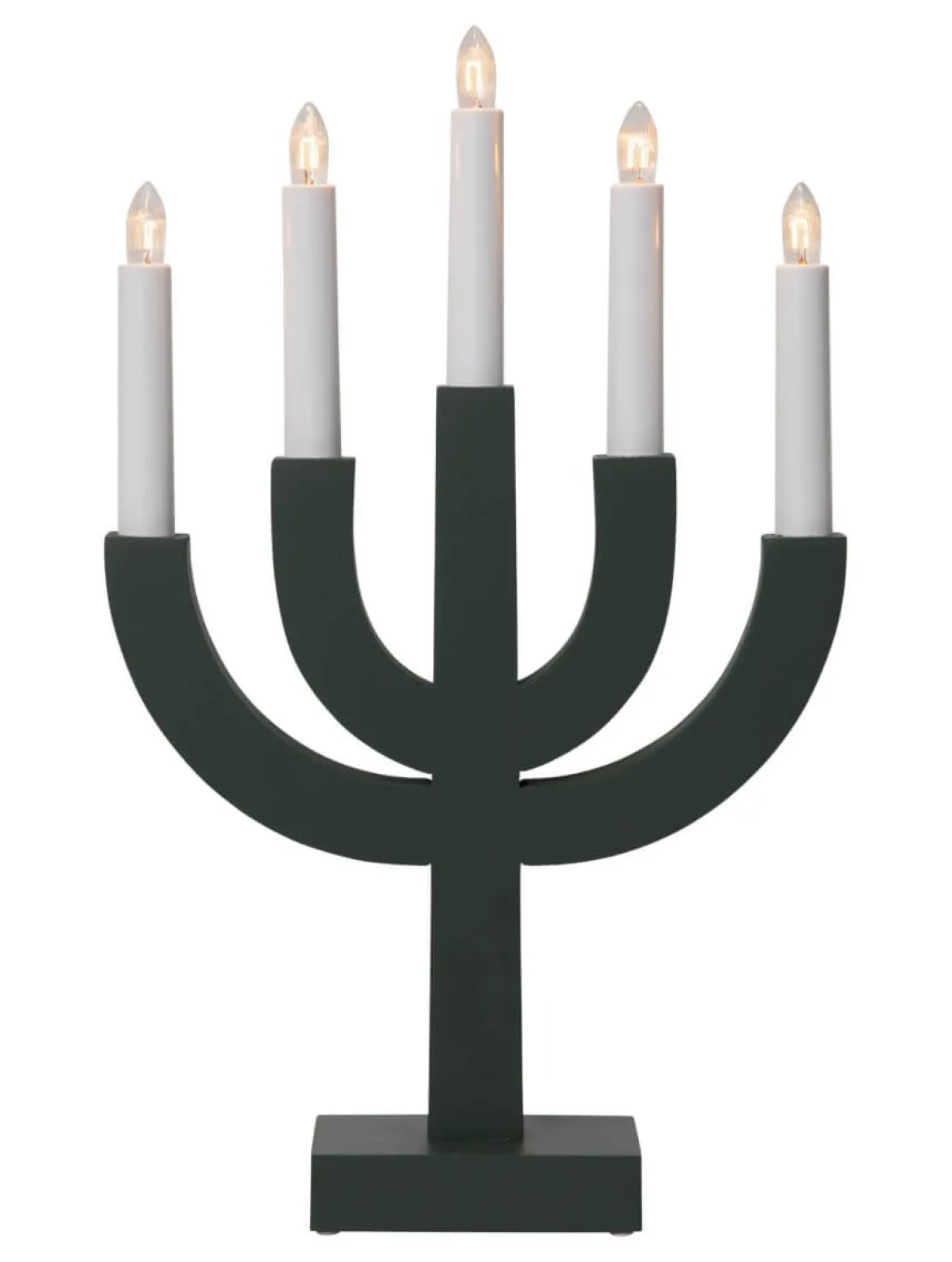 SELMA Träljusstake 25cm Grön