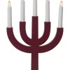 SELMA Träljusstake 25cm Röd