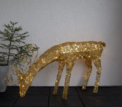 SEQUINI REN Utedekoration 55cm 96LED IP44 Guld